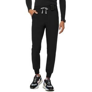 FIGS Tansen Jogger Scrub Pants Men Medium Tall Black‎ Joggers Drawstring Waist